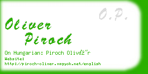 oliver piroch business card